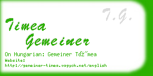 timea gemeiner business card